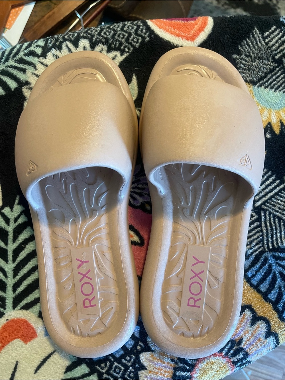 Roxy Women's Blush Pink Slip-On Slide Clogs